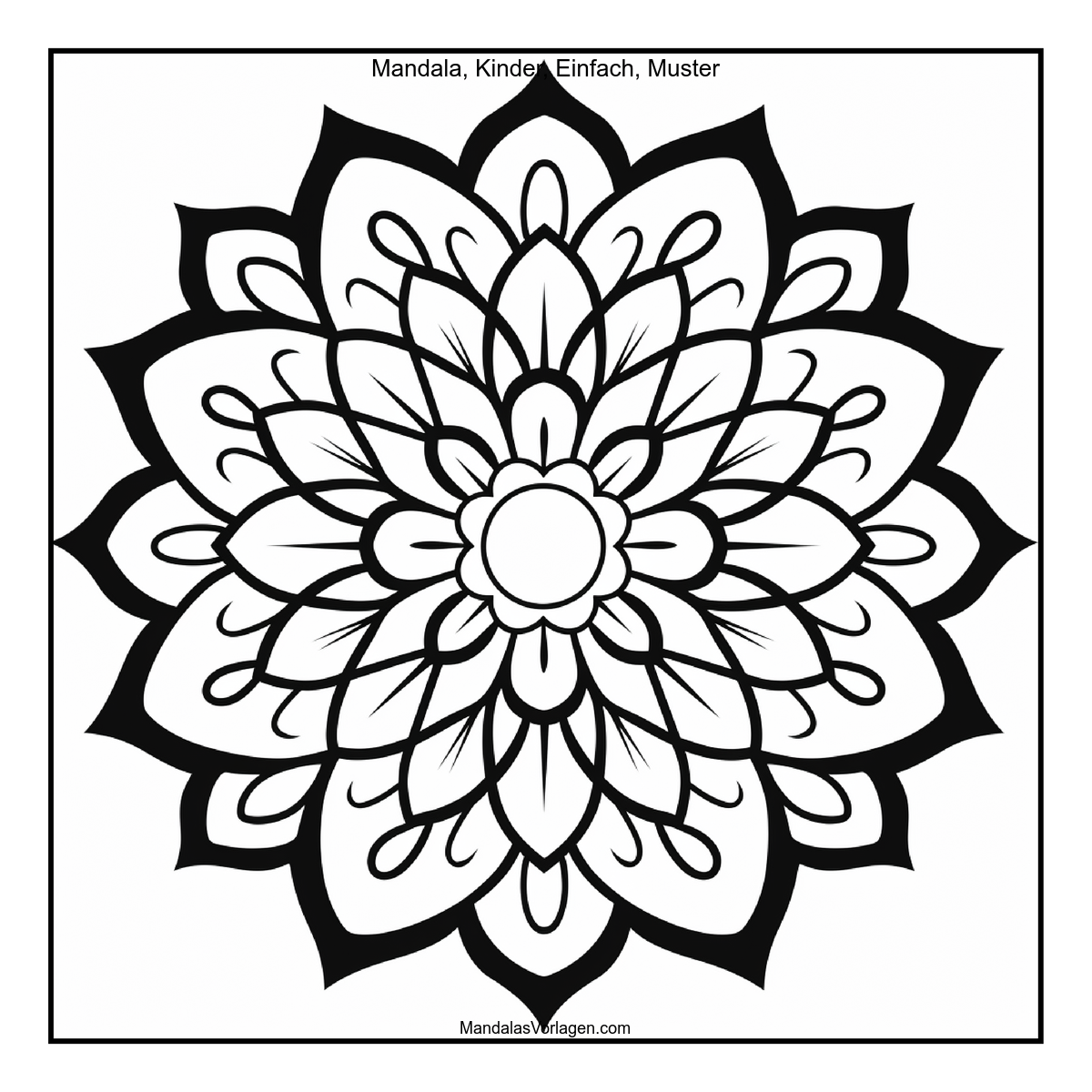 Einfache | Mandalas zum Ausmalen & Ausdrucken – MandalasVorlagen.com