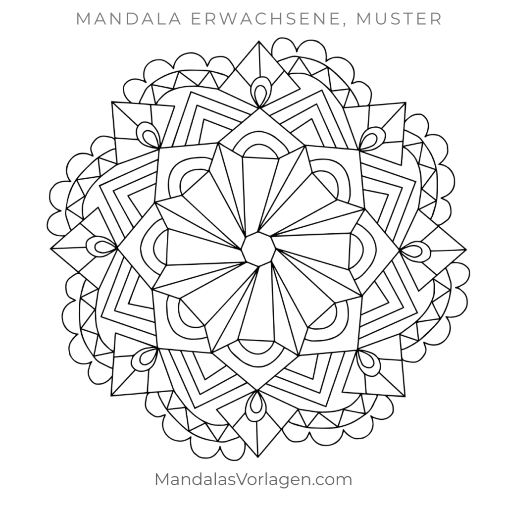 Mandala Creativity mit klaren Linien – kostenlose Ausmalvorlage