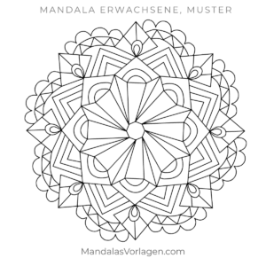 Mandala Creativity mit klaren Linien – kostenlose Ausmalvorlage (PDF)