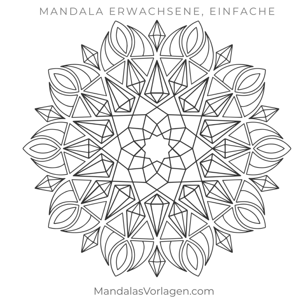 Mandala Happiness einfach & harmonisch – PDF Vorlage zum Ausmalen