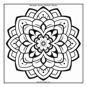 Mandala Herzblätter – Freundliches Kinder-Muster
