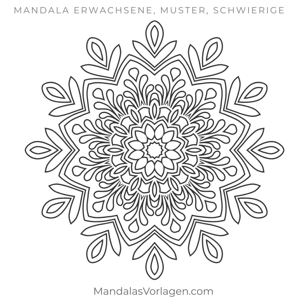 Mandala Mindfulness detailreich – Achtsamkeitsvorlage