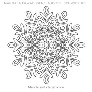 Mandala Mindfulness detailreich – Achtsamkeitsvorlage (PDF)