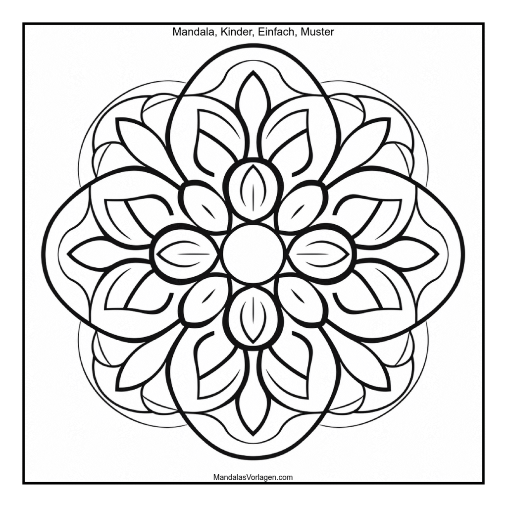 Mandala Runde Blätter – Sanft & Einfach für Kinder