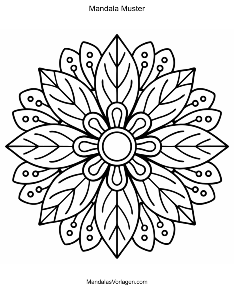 Mandala_Blume_mit_6_grossen_Blaettern_-Ausmalvorlage