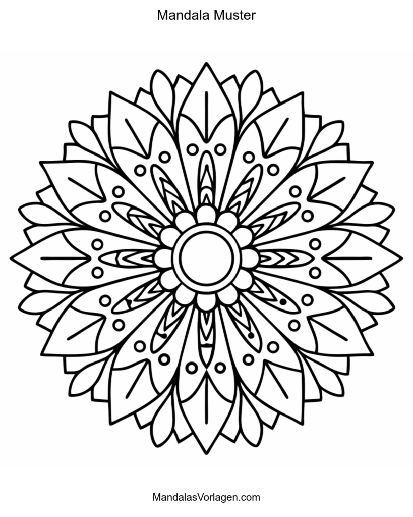 Mandala_Blume_mit_grossen_Blaettern_-Ausmalvorlage