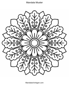 Mandala Tropfenmuster – Künstlerische Ausmalvorlage